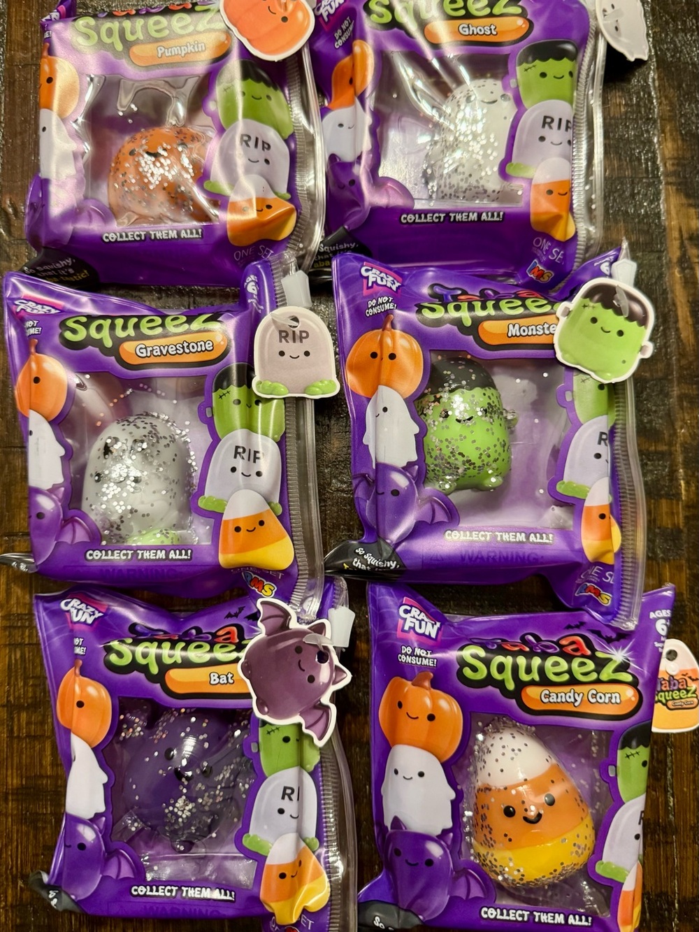 Crazy Fun Squeez Halloween Squishies - Complete Set
